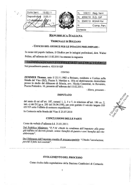 Testo integrale sentenza