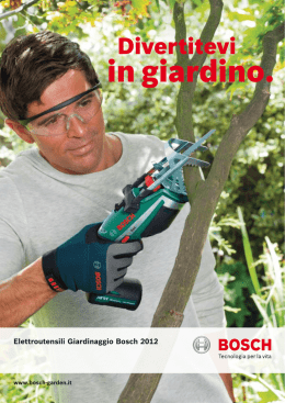 in giardino. - Elettroutensili Bosch