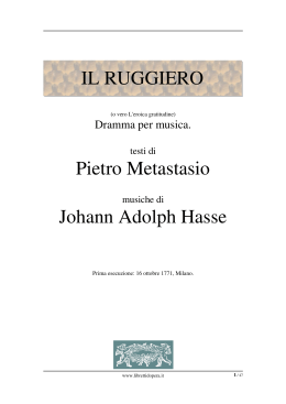 Il Ruggiero - Libretti d`opera italiani
