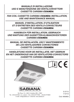 MANUALE DI INSTALLAZIONE, USO E MANUTENZIONE DEI