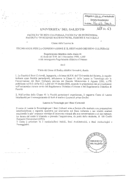 L.T. Interfacolt&agrave; in Tecnologie per i Beni Culturali