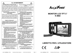 monitor lcd tft 5&rdquo; k-m50 libretto per l`utilizzatore