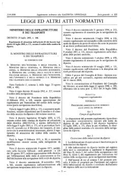 pubblicato nella gazzetta ufficiale del 22/9/2008 n. 222 S.O. 2003 il