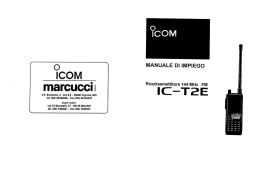 Icom - IC-T2E Manuale d`uso