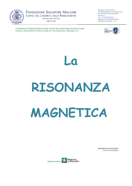 risonanza magnetica - Fondazione Salvatore Maugeri