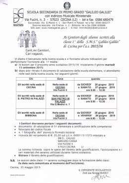 Conferma future prime - Scuola Secondaria di Primo Grado Galileo