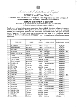 Convocazione candidati prova orale inglese