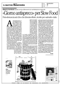 MATTINO Benevento - Content Management Slow Food