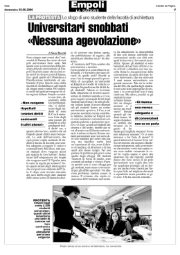 Universitari snobbati: Nessuna agevolazione