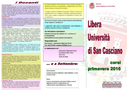 Brocure della Libera universita` di San Casciano (pdf - 658 KB)