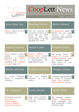 CoopLett News - Cooperativa Letteraria