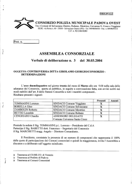 n. 3 del 30.03.2004 - Consorzio Polizia Municipale Padova Ovest