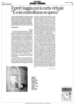 Il prof viaggia con la carta virtuale "E cos   controlliamo se spreca"