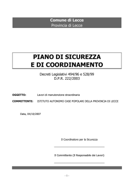 lavoro - ARCA SUD SALENTO (ex Iacp Lecce)