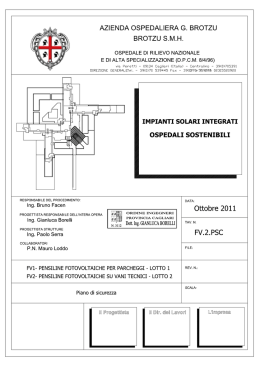Scarica Piano di Sicurezza - Azienda Ospedaliera Brotzu