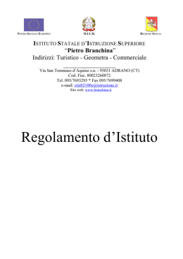 Regolamento Istituto 2012