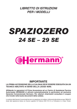 HERMANN manuale utente spaziozero 24 29 se