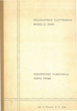 Olivetti Modello Zero - Manuale di istruzione 1