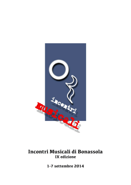 Libretto Incontri 2014 online - La Lente