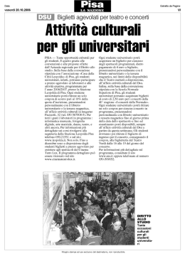 Attivit   culturali per gli universitari