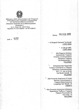 Ministero delle Infrastrutture dei Trasporti i , DIPARTIMENTO PERI