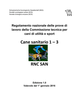 Cane sanitario 1 – 3 RNC SAN