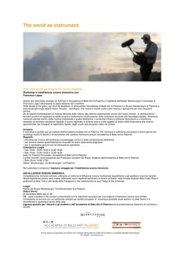 brochure - Accademia di Belle arti di Palermo