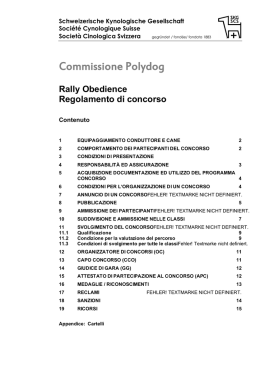 Regolamento di concorso