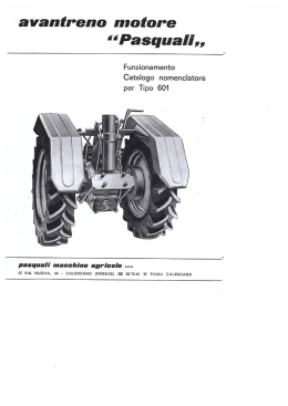 Page 1 awanfreno motore “Pasquali,, Funzionamento Catalogo