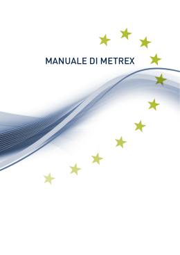 manuale di metrex - METREX - The Network of European