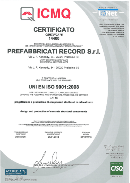 Scarica PDF Certificazione UNI EN ISO 9001