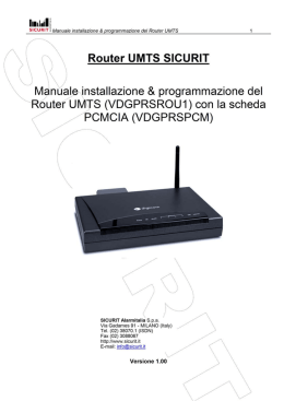 VDGPRSROU1 Router UMTS Sicurit