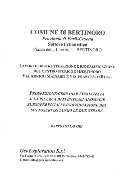 A. Relazione di prospezione georadar