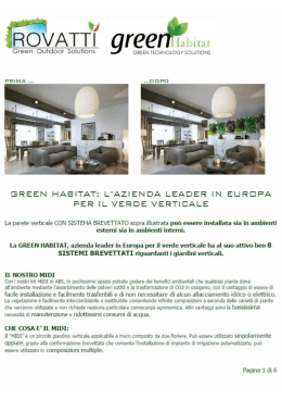 Scheda tecnica sistema di montaggio giardino verticale MIDI