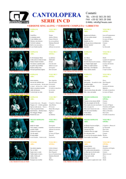 vedi catalogo - Cantare l`Opera