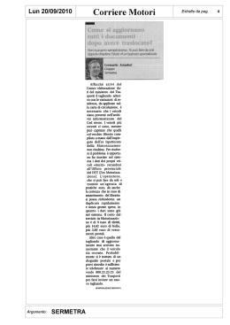 Lun 20/09/2010 Corriere Motori