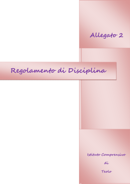 Regolamento di Disciplina - Istituto Comprensivo Statale di Teolo