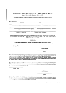 dichiarazione sostitutiva dell`atto di notorieta`