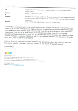 Page 1 Da: DG per lo studente, l`integrazione e la partecipazione