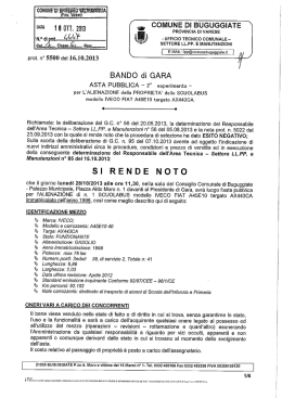bando di gara – asta pubblica – 2° esperimento