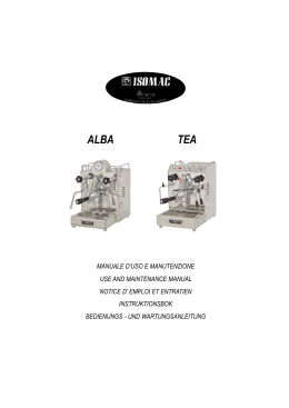 ALBA TEA - ISOMAC - since 1977 espresso & cappuccino machines