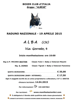 ALBA (CN) - Boxer Club d`Italia
