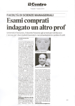 Esami comprati indagato un altro prof