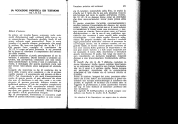 LA VOCAZIONE PROFETICA DEI TESTIMONI