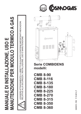 MANUALE DI INSTALLAZIONE, USO E MANUTENZIONE PER