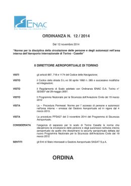 Ordinanza ENAC 12/2014