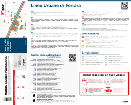 Mappa linee urbane Ferrara - Ottobre 2014