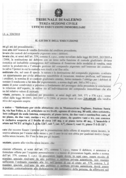 TRIBUNALE DI - Aste Giudiziarie Salerno