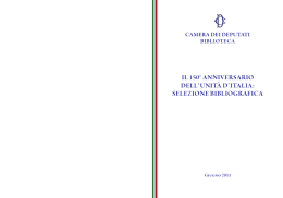 Il 150° anniversario dell`unità d`Italia: selezione bibliografica