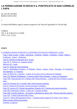 la persecuzione di decio e il pontificato di san cornelio i, papa